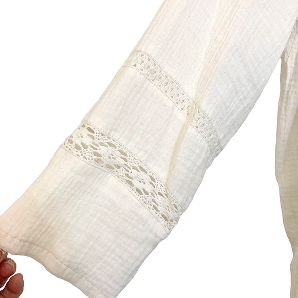 FREE PEOPLE We The Free Ranch Wash Oversized Shirt in Ivory - Picture 11 of 15